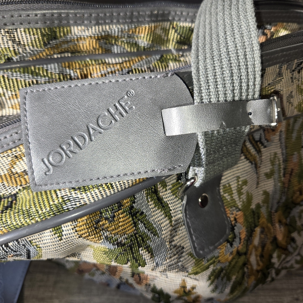 Large Vintage Jordache Floral Tapestry Duffel Bag Carry-on Overnight Travel 80s - Picture 16 of 16